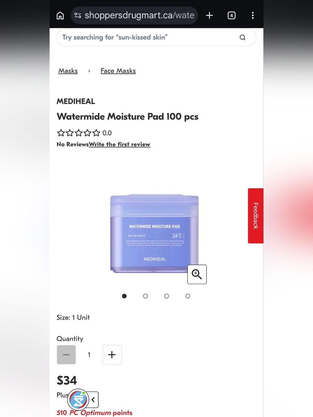 MEDIHEAL | BRAND NEW | Watermide Toner Pads 100pads